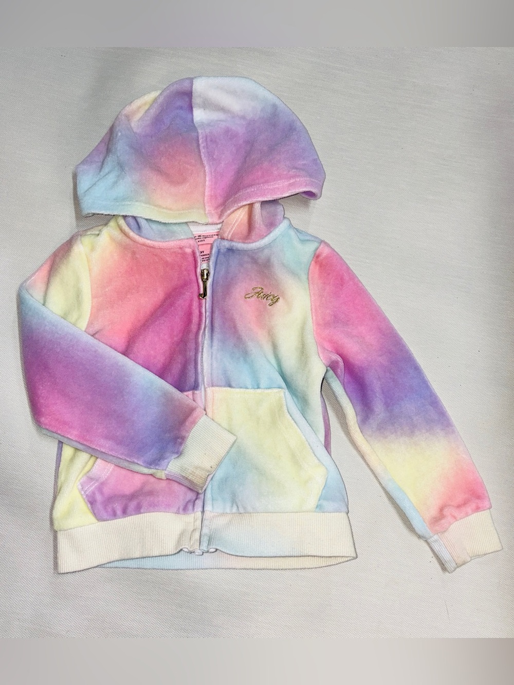 Juicy Couture Velour Tie Dye Full Zip Hoodie